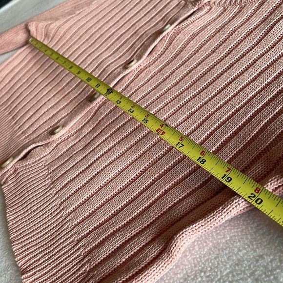 Button front ribbed cardigan - Picture 3 of 5